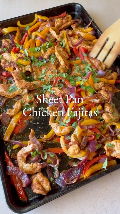 Repas mexicain poulet fajitas