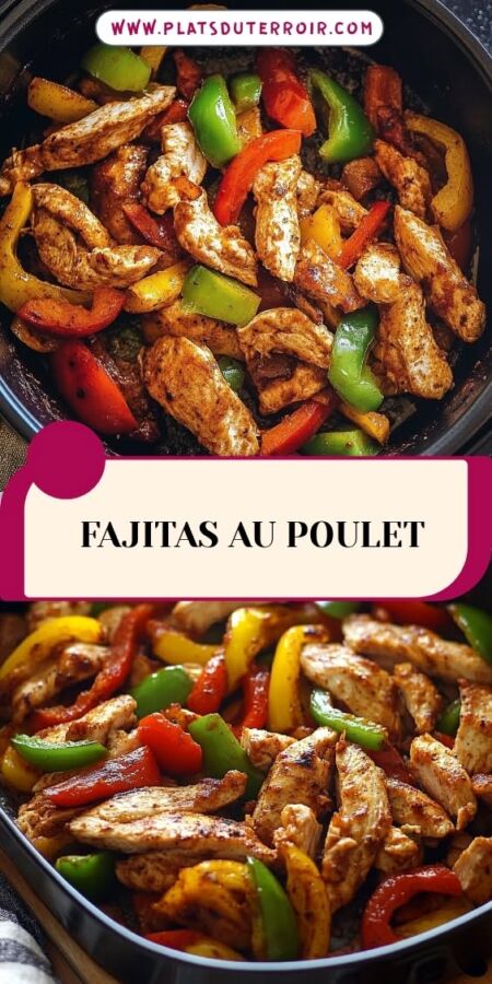 Repas mexicain poulet fajitas