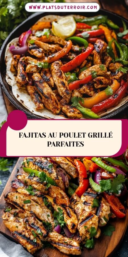 Repas mexicain poulet fajitas