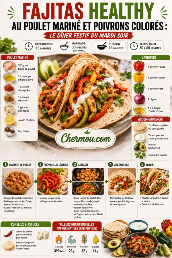 Recette fajitas poulet facile