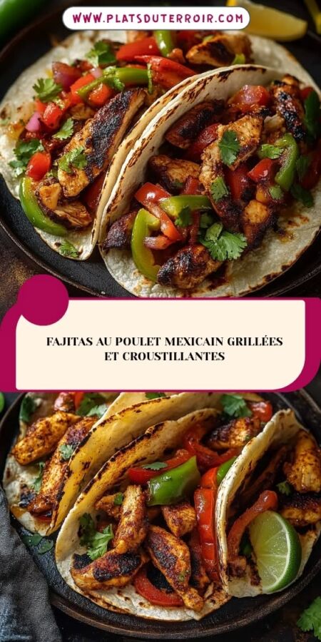 Fajitas poulet pleines de saveurs