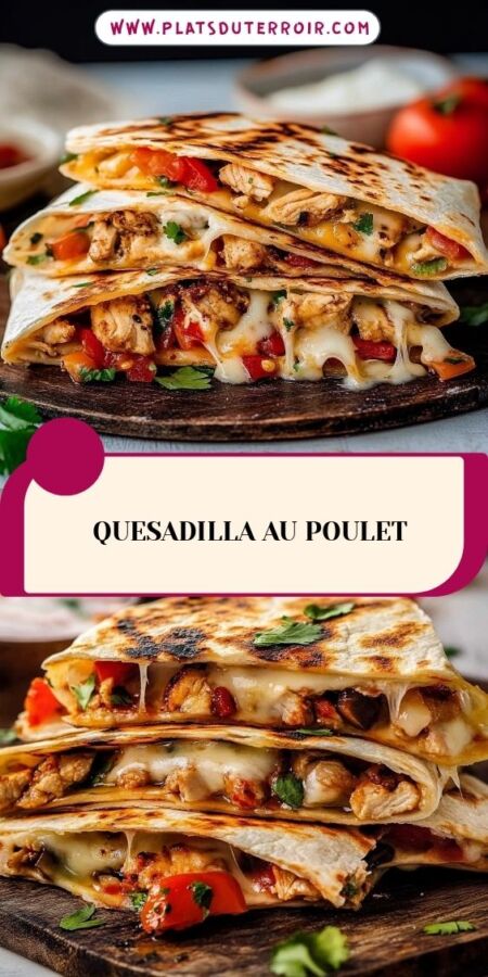 Délicieuses quesadillas poulet