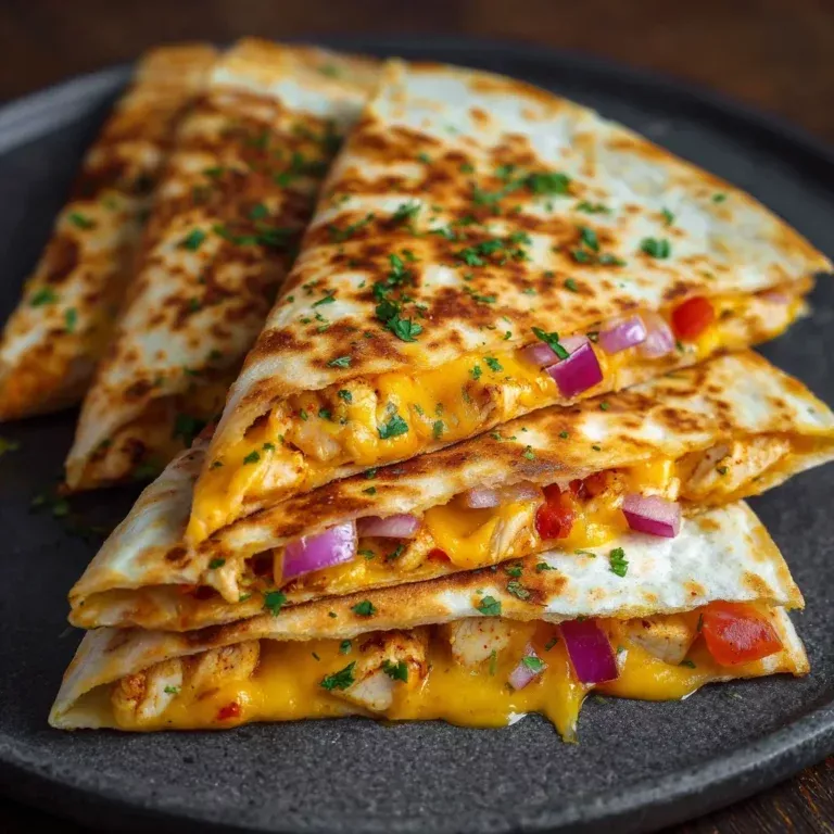 Quesadillas poulet savoureuses