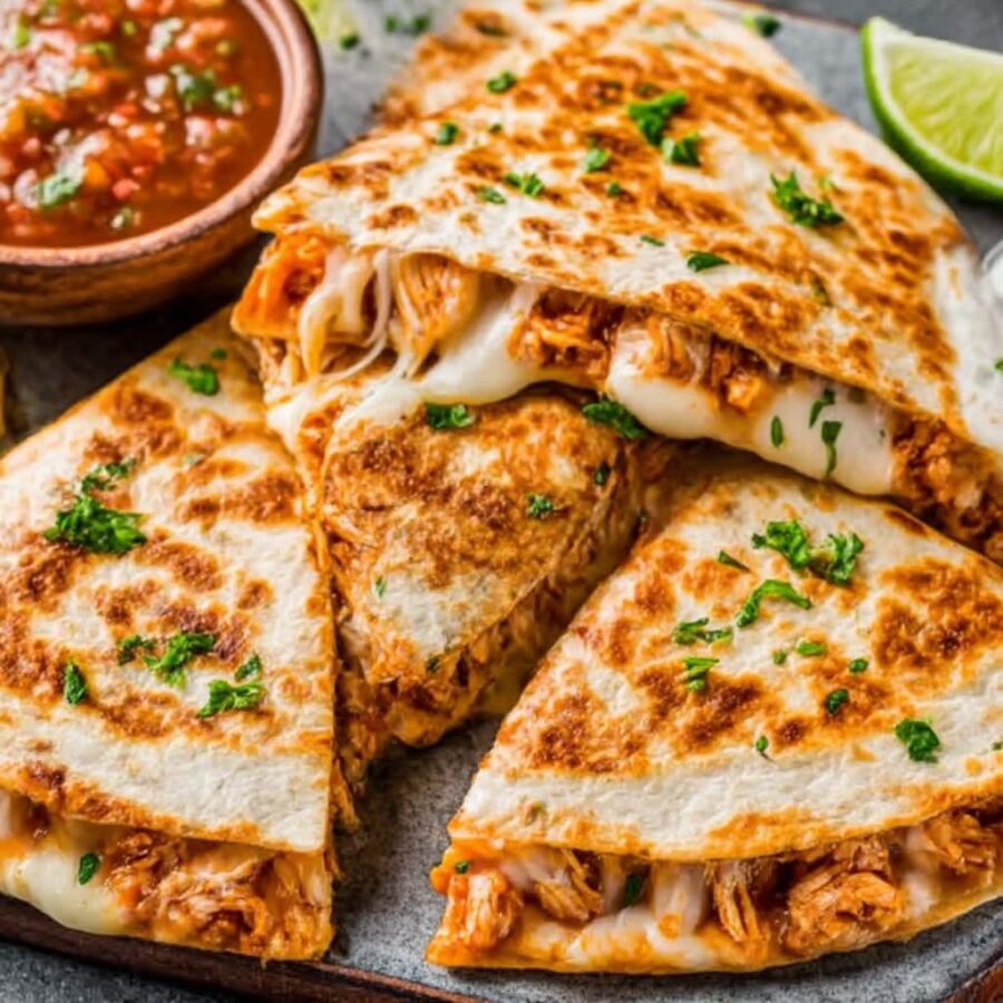 Plat mexicain quesadillas poulet
