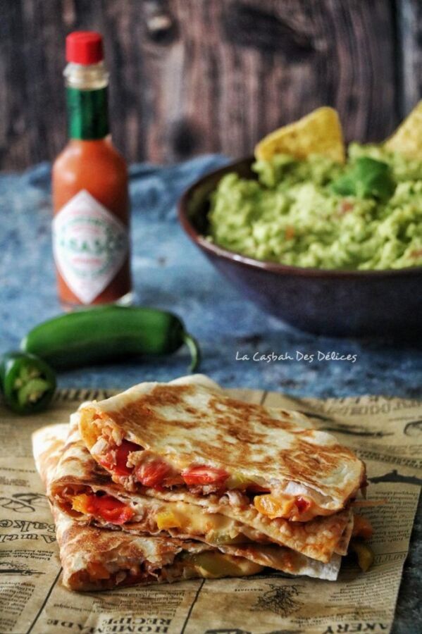 Délicieuses quesadillas poulet