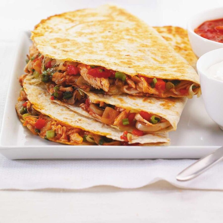 Plat mexicain quesadillas poulet