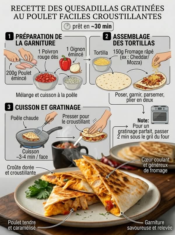 Quesadillas fromage à partager