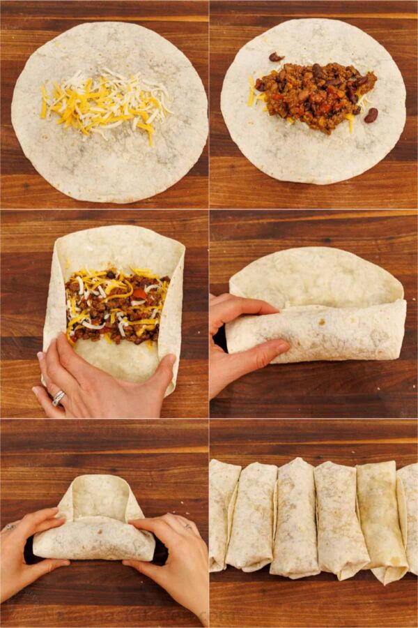 Ingrédients pour burritos savoureux
