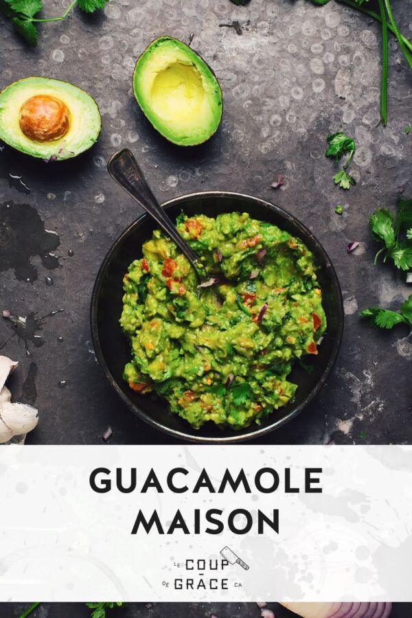 Ingrédients guacamole mexicain