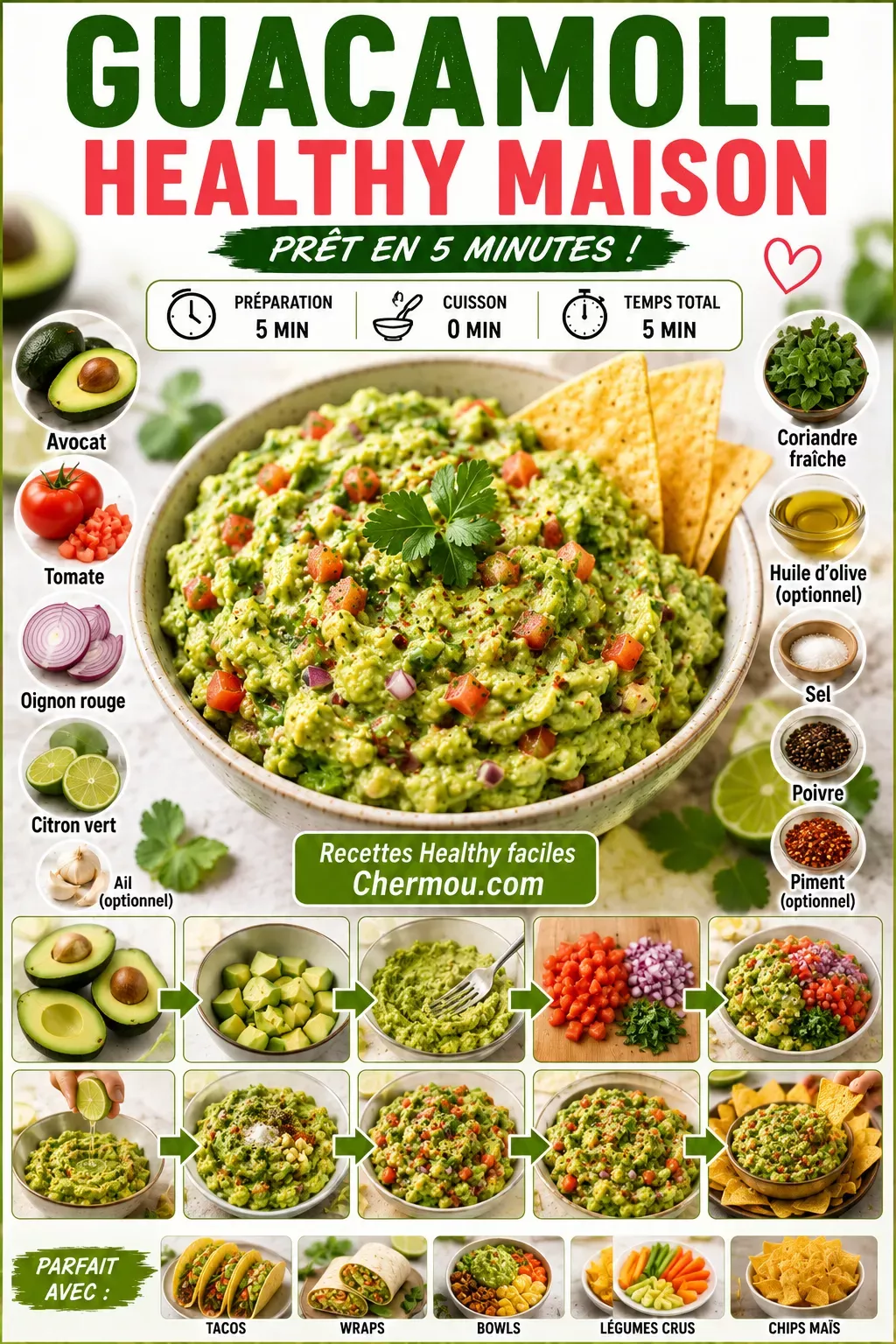 Guacamole maison crémeux