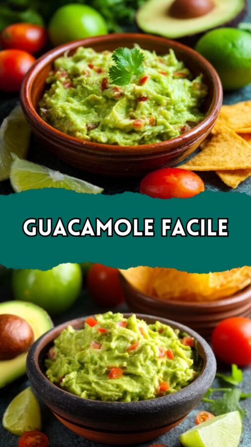 Ingrédients guacamole facile